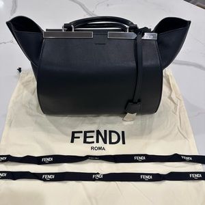 Fendi Bags | Fendi 2 jours Tote | Color: Black/Silver